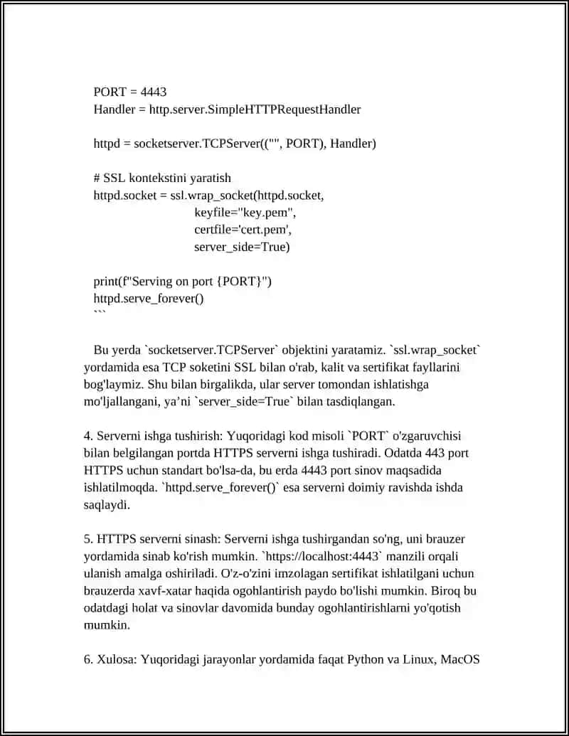 PYTHON’DA HTTPS SERVER YARATISH (SSL BILAN) 4