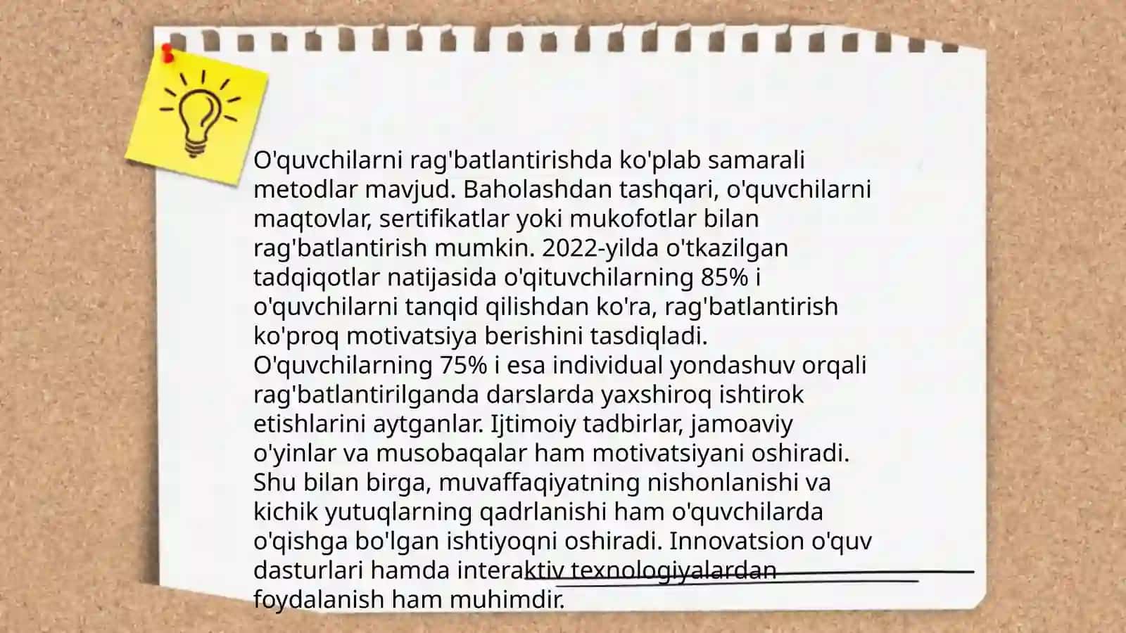 O'quvchilar faoliyatini rag'batlantirish va jazolash metodlari 4