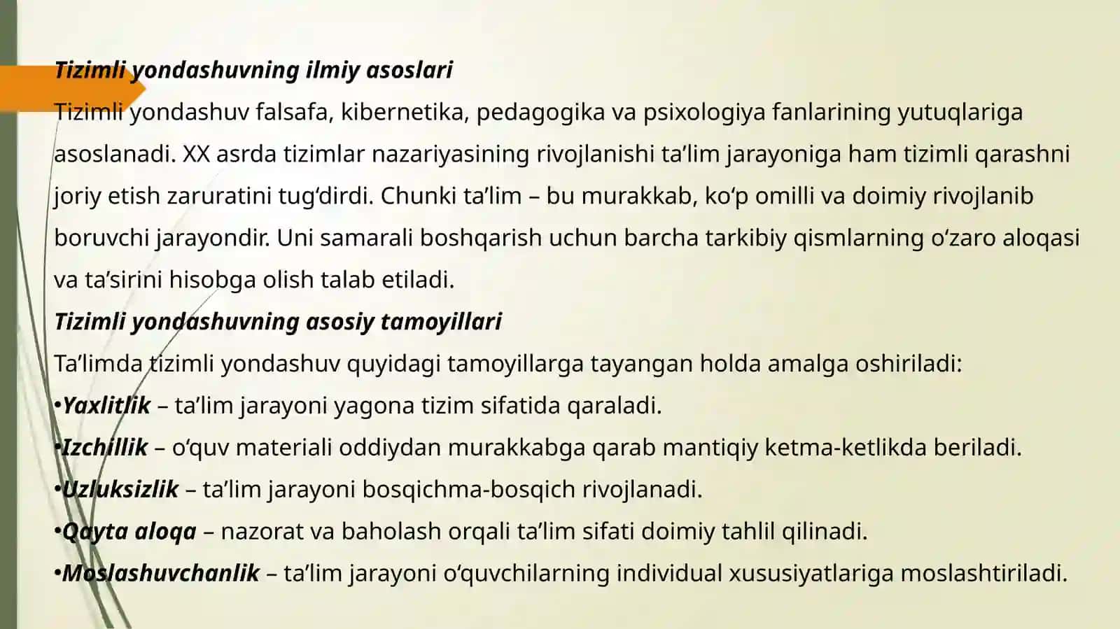 Tizimliyondashuvning Mohiyati va Uslublari 4
