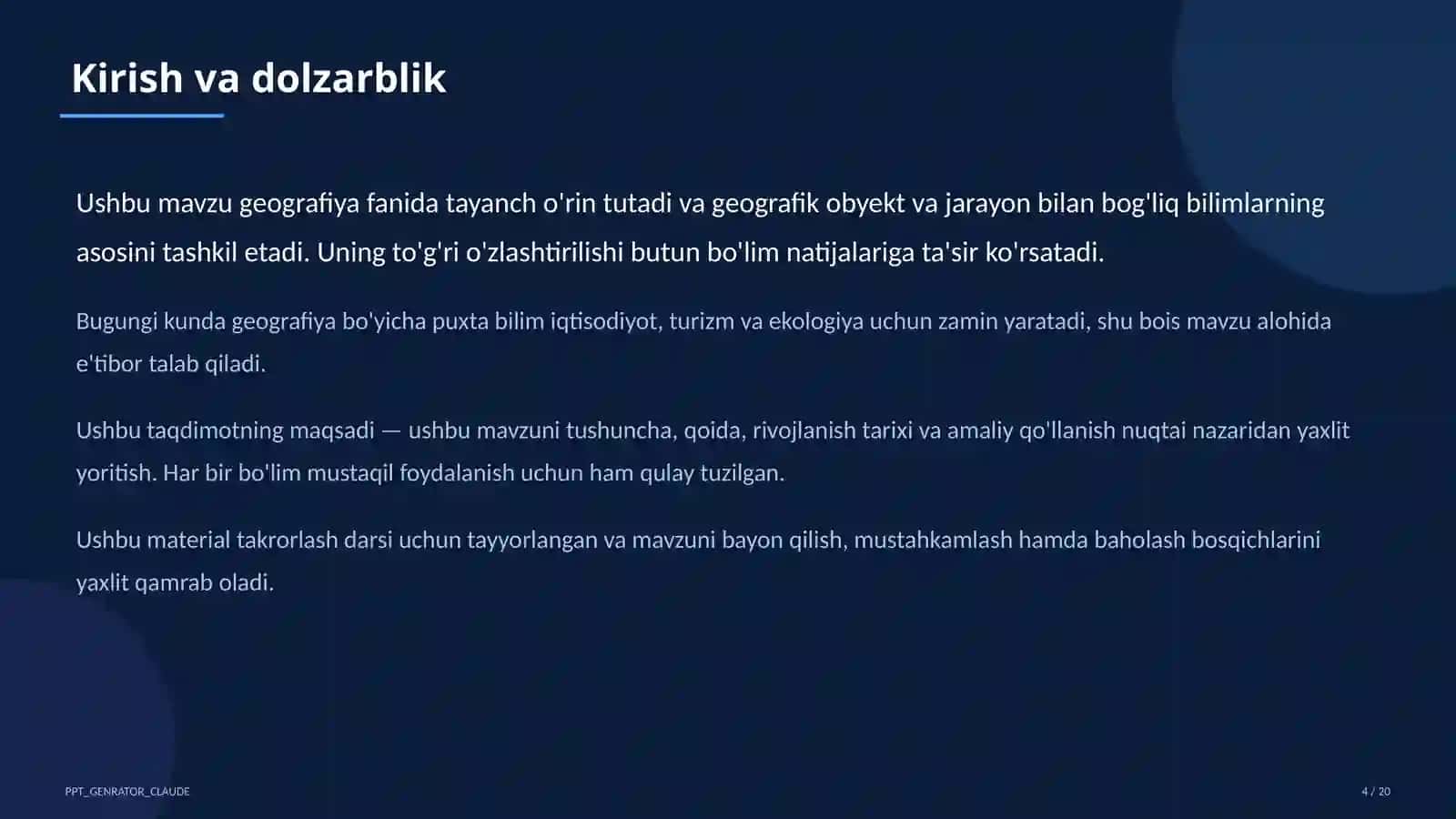 Turizm geografiyasi va O'zbekistonning turistik salohiyati (11-sinf) 4