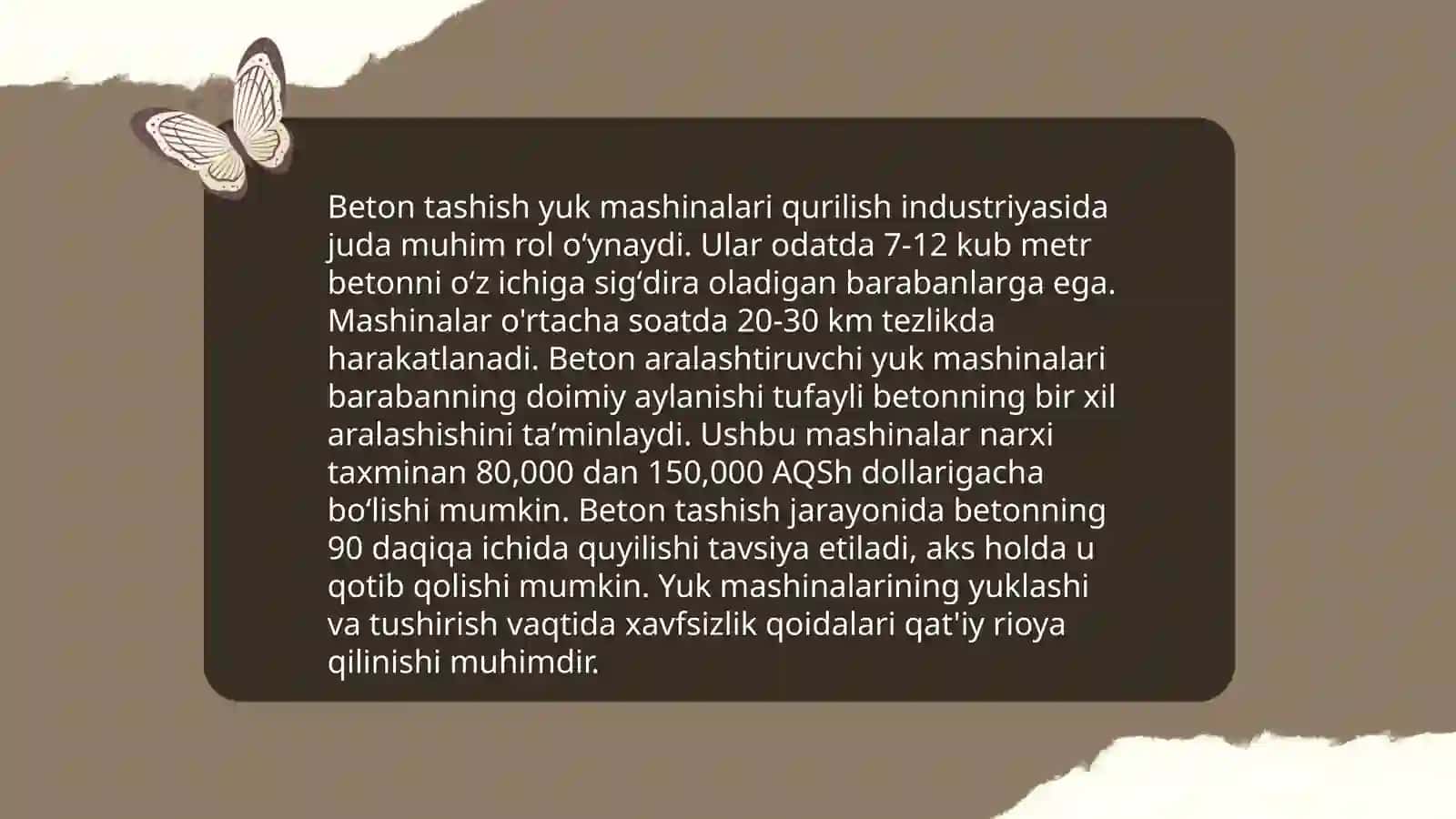 Qorishma va beton aralashmasi tashish mashinalari va jihozlari 4