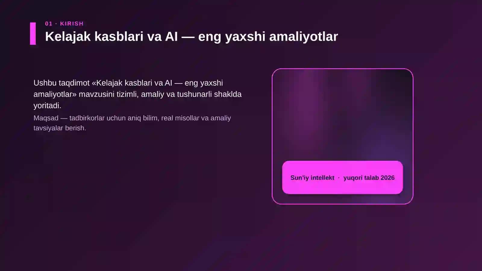 Kelajak kasblari va AI — eng yaxshi amaliyotlar 4