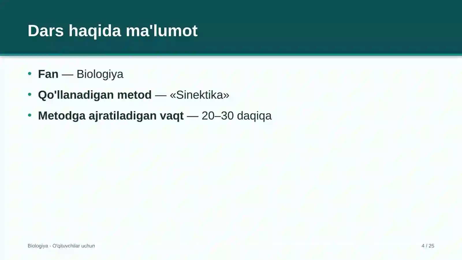 biologiya darslarida sinektika metodidan foydalanish 1020 4