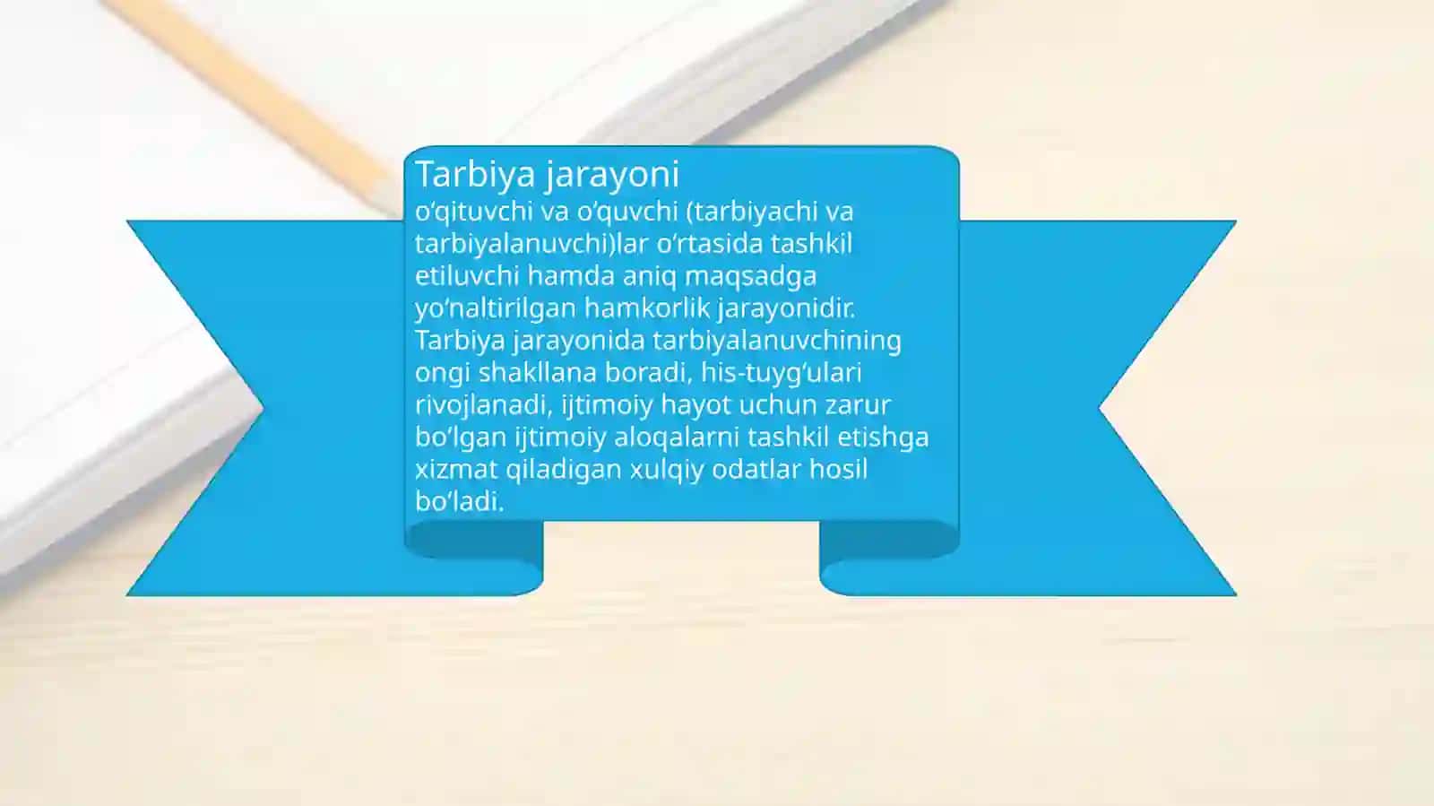 Tarbiya jarayoning mazmunivamohiyatiJonqulovAzizbek 4