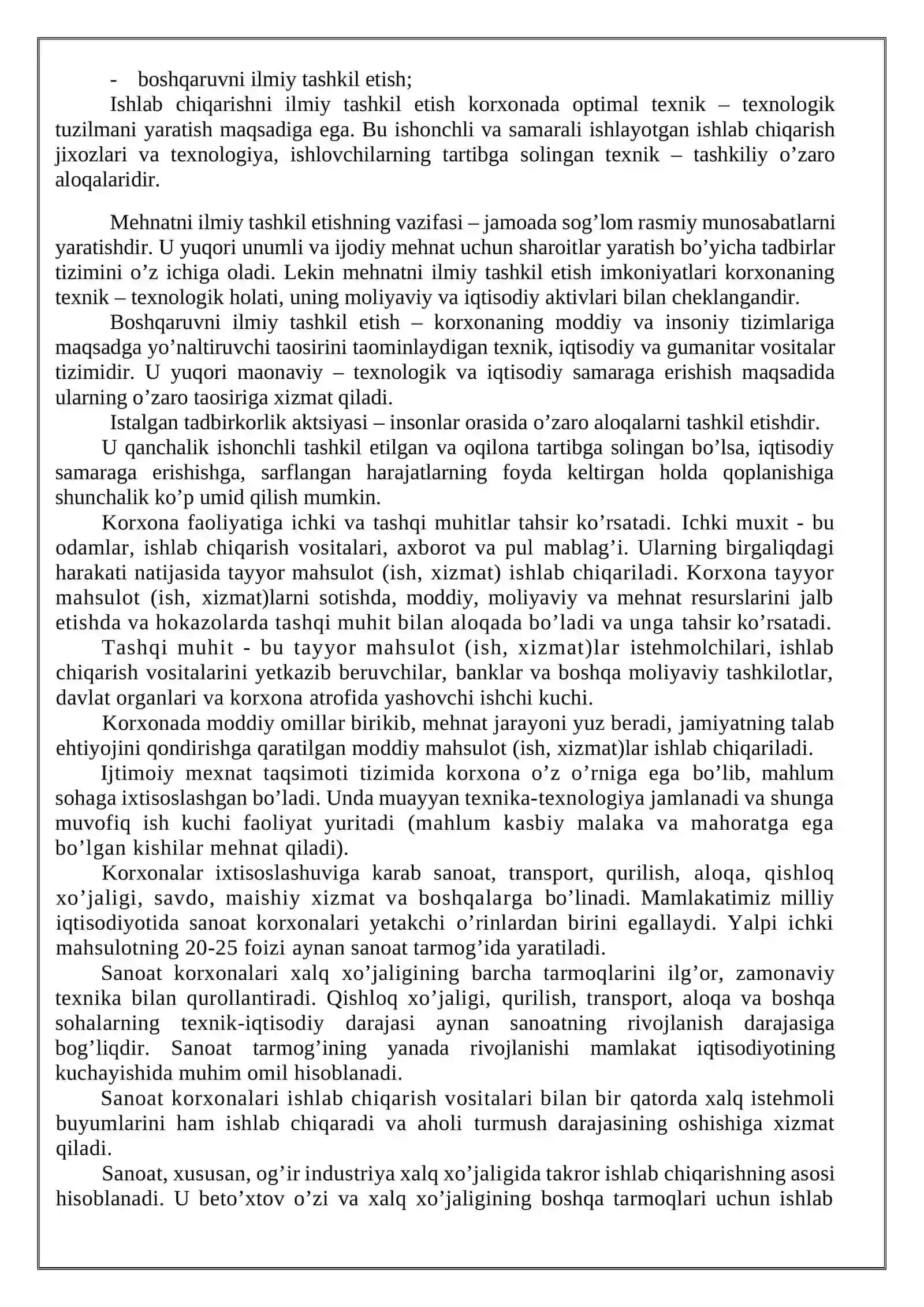 KORXONA-MILLIY IQTISODIYOTNI ASOSIY BO’G’INI SIFATIDA 4