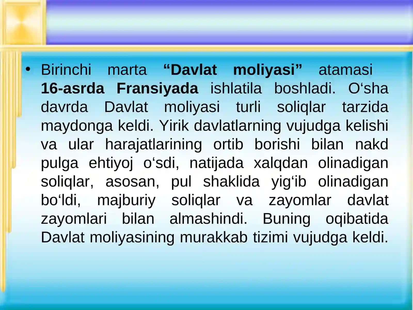 DAVLAT MOLIYASITIZIMI 4