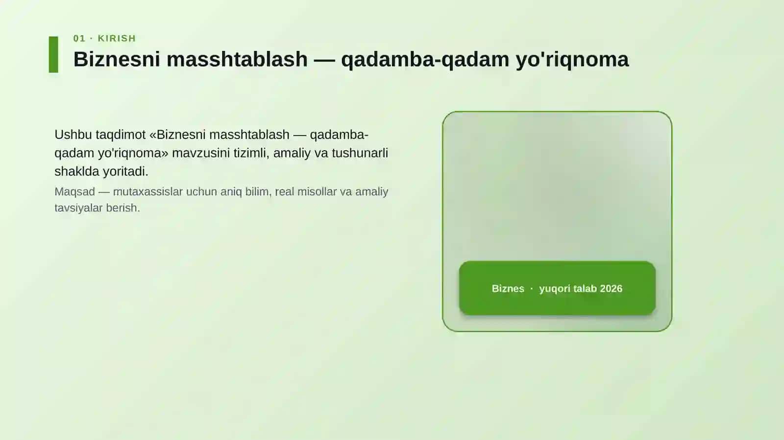 Biznesni masshtablash — qadamba-qadam yo'riqnoma 4