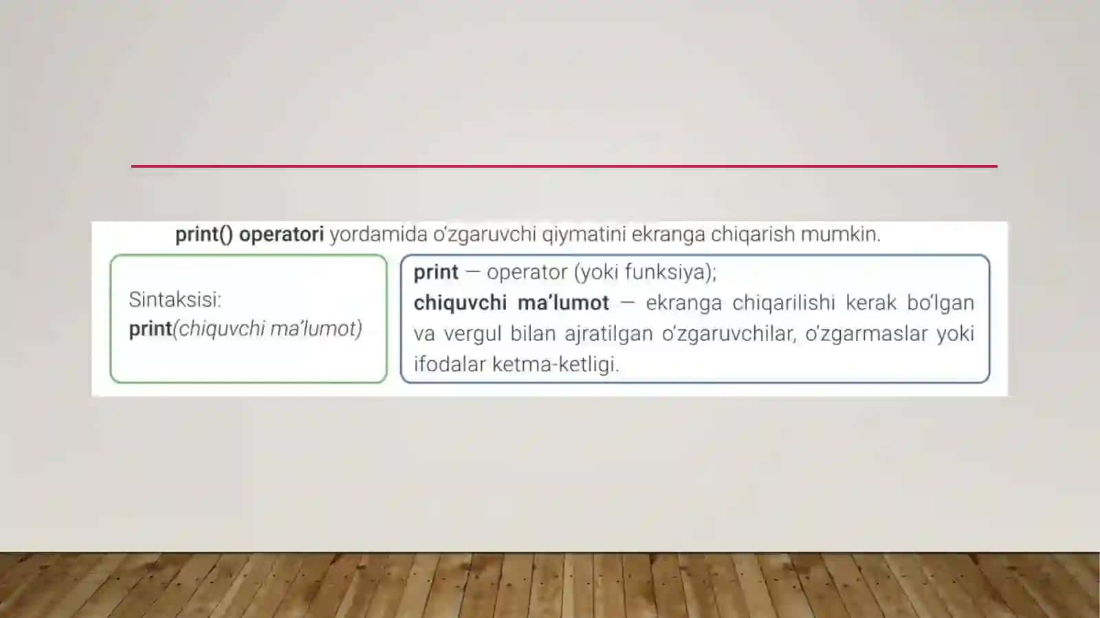 PYTHONDA OPERATOR VA IFODALAR 4