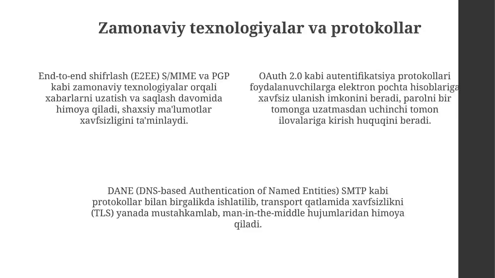 Elektron pochta xizmatlarining rivojlanishi va texnologiyalari 4