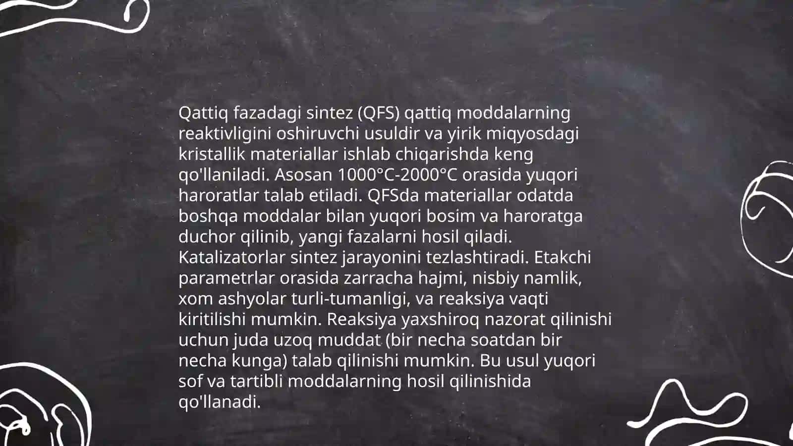 Noorganik birikmalarning qattiq fazadagi sintezi 4
