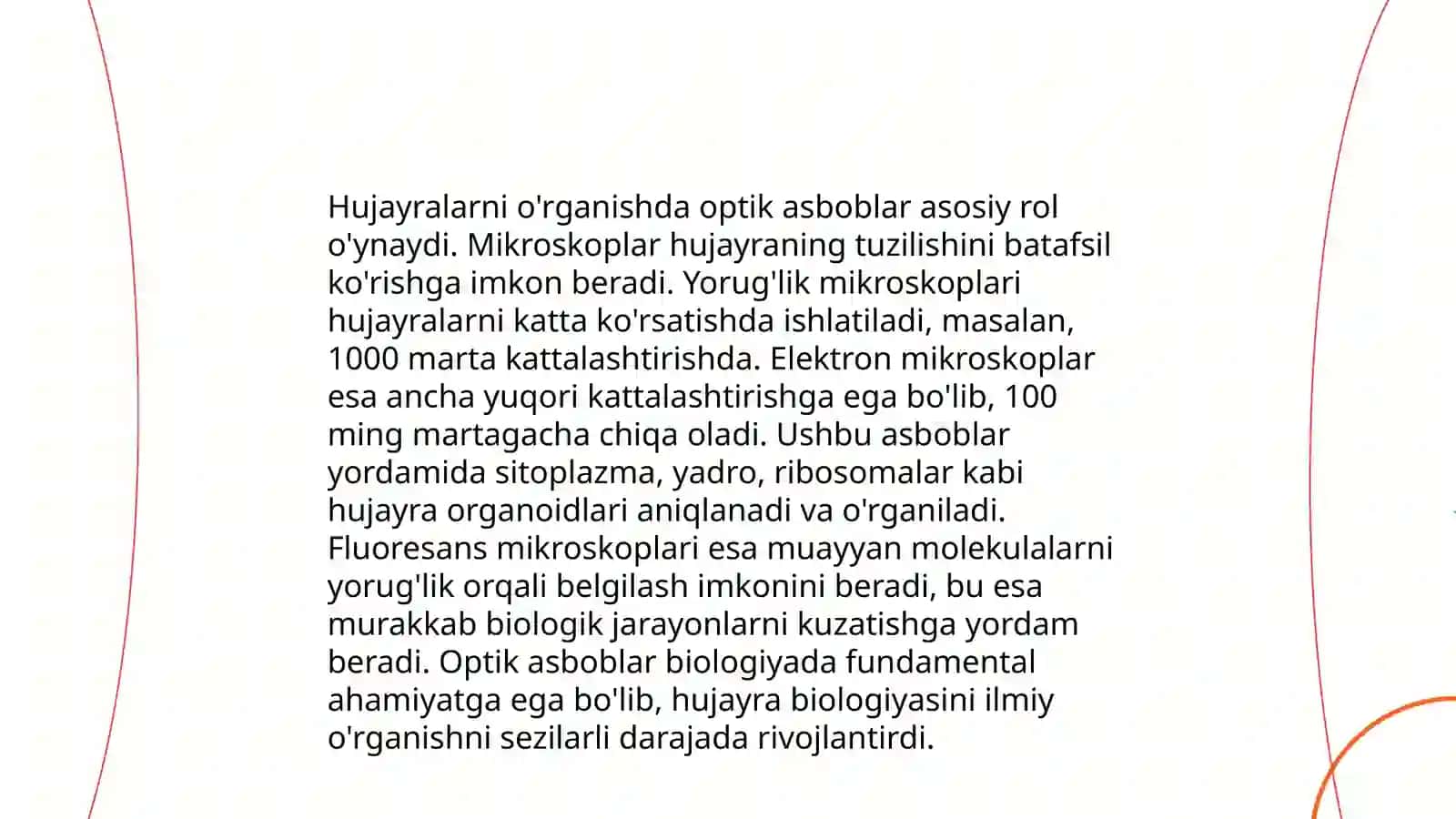 Sitologiya. Optik asboblarni tibbiyotda qo’llanilishi Viruslar. Prokariotlar 4