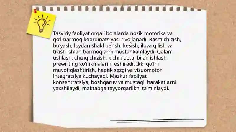 Tasviriy faoliyatning ahamiyati 4