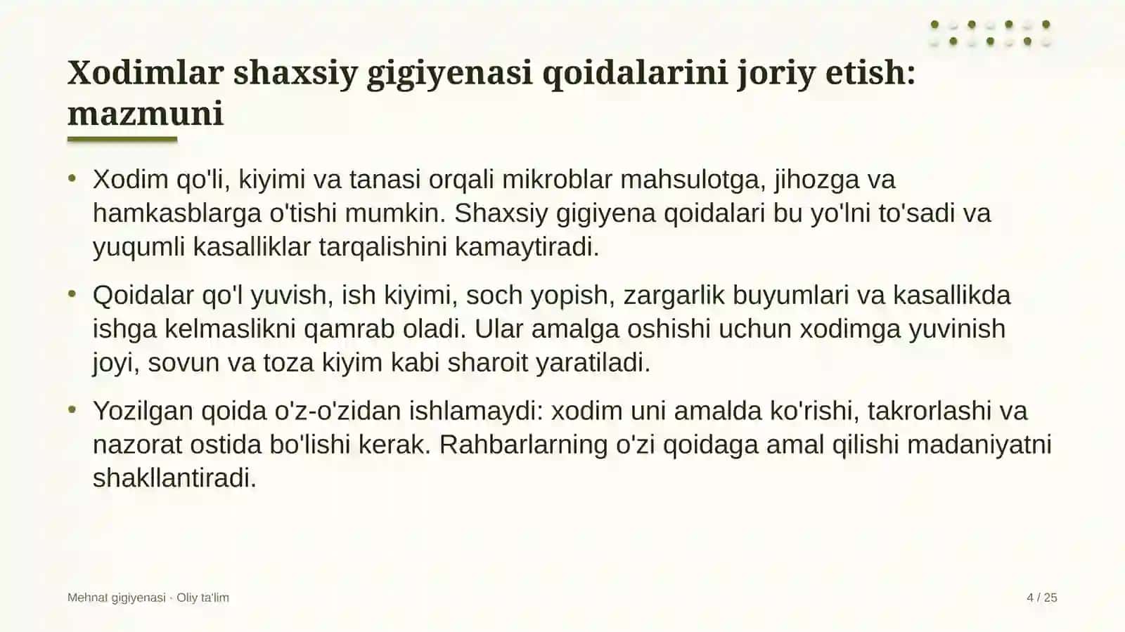 onkologiya markazlarida xodimlar shaxsiy gigiyenasi qoidalarini joriy etish 2940 4