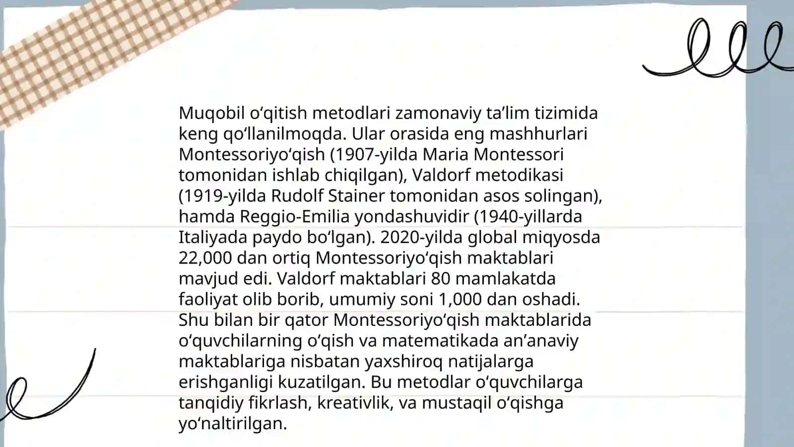 Muqobil oʻqitish metodlari 4