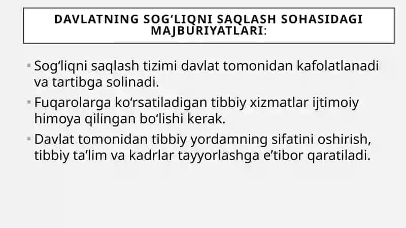 O‘zbekiston Respublikasi Fuqorolarning sog‘ligini saqlash to‘g‘risidagi qonuni 4