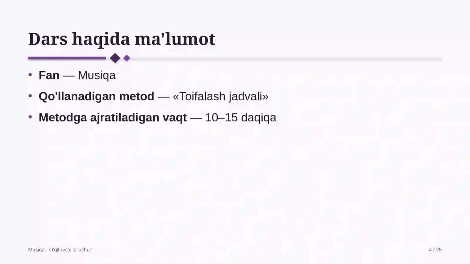musiqa darslarida toifalash jadvali metodidan foydalanish 5943 4