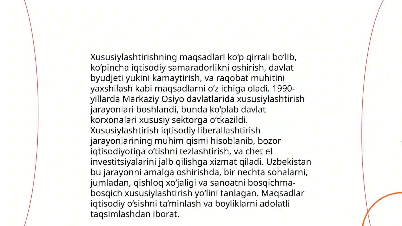 Mulkni davlat tasarrufidan chiqarish va xususiylashtirish maqsadi, yo'llari va usullari 4
