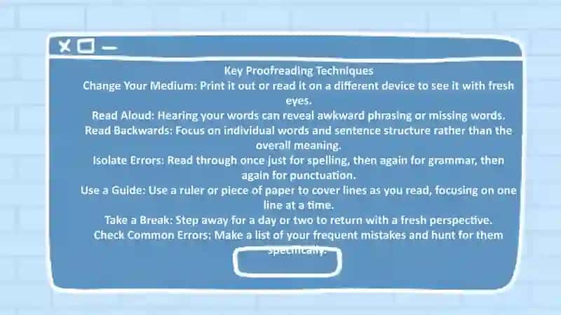 Proofreading Techniques 4