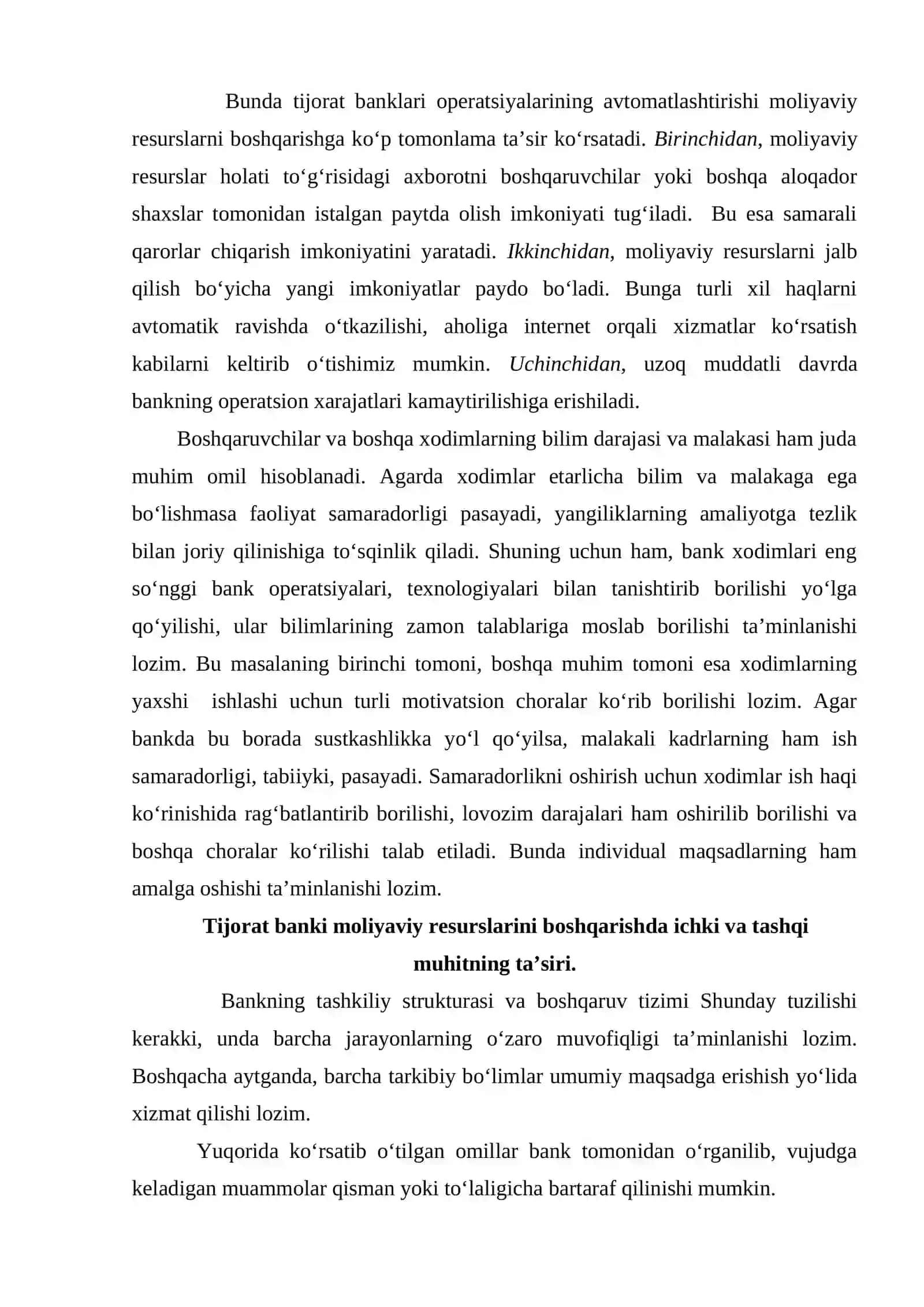 Tijorat banklari resurslarini strategik boshqarish 4