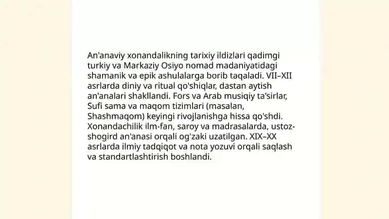 An'anaviy xonandalik 4