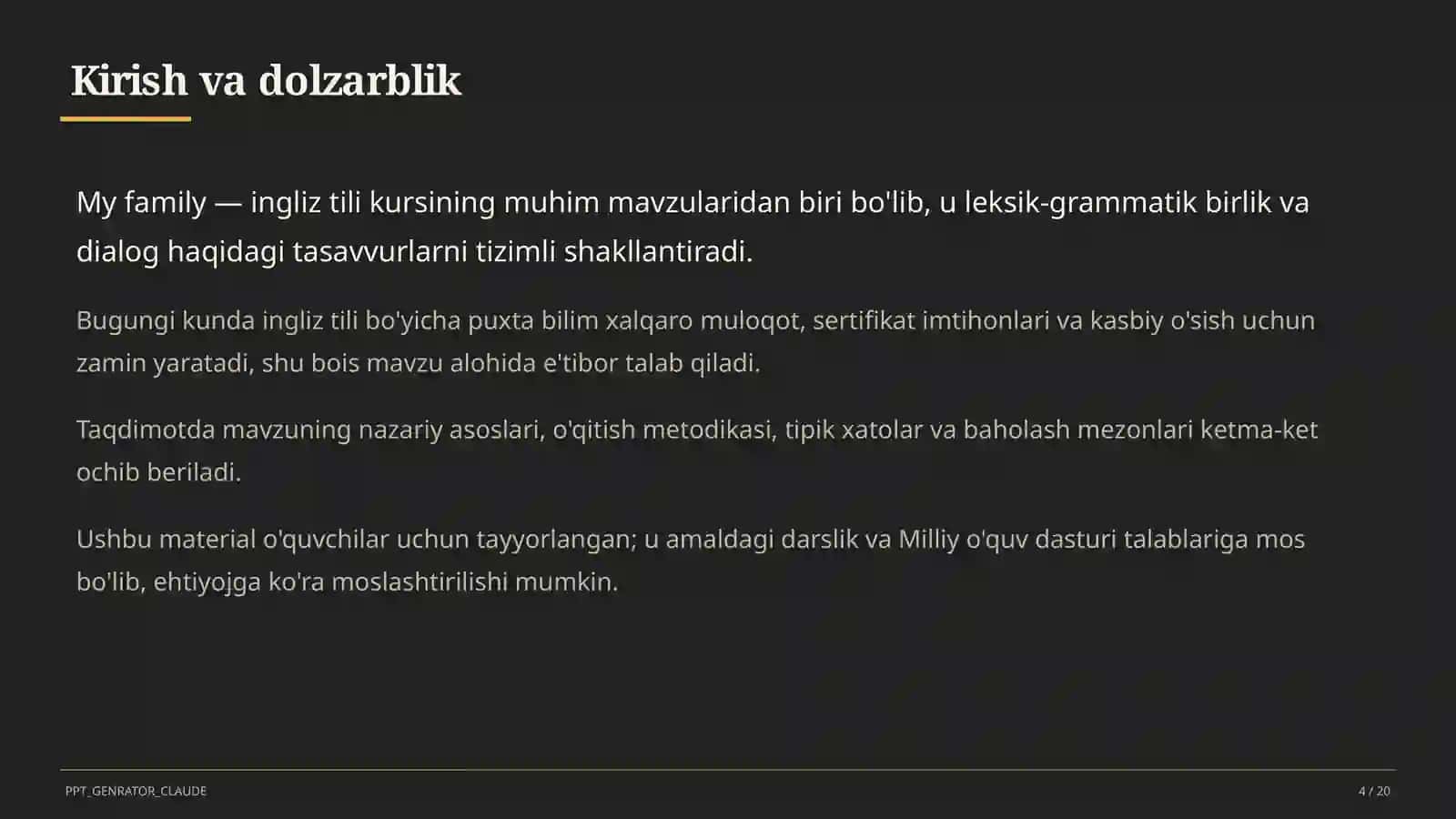 My family (1-sinf) Ingliz tili (1–11) 4