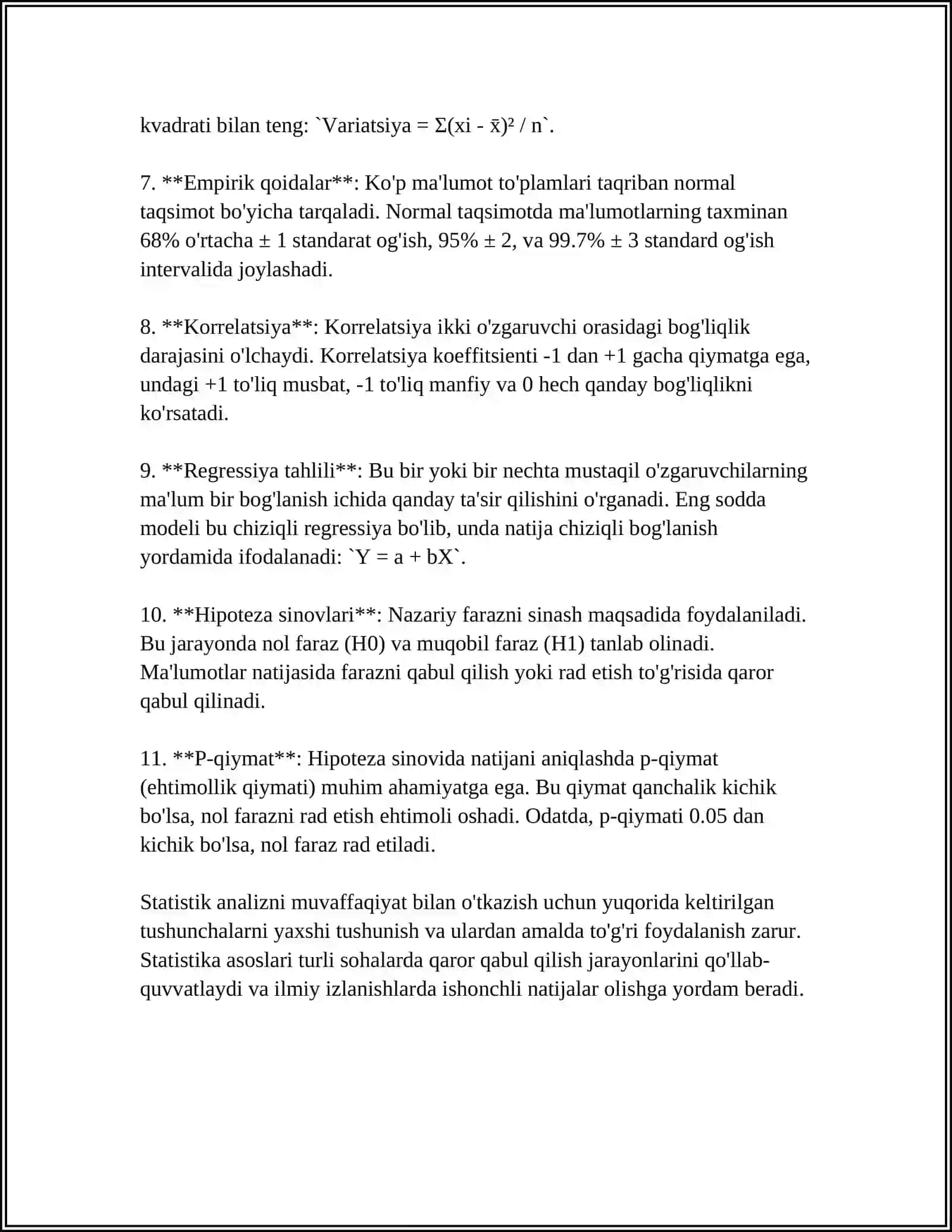 Statistika asoslari 4