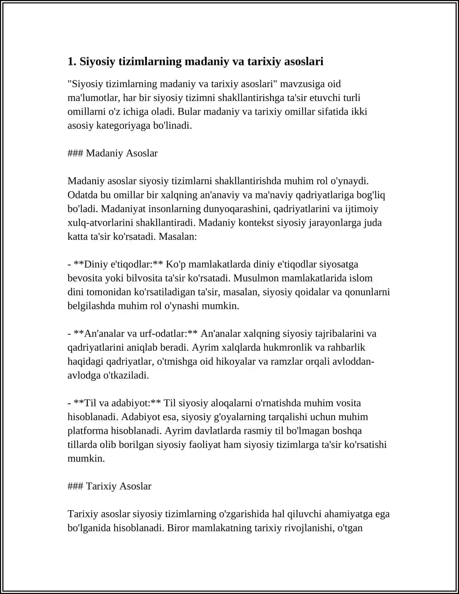 SIYOSAT ETNOLOGIYASI: SIYOSIY TIZIMLARNI MADANIY XUSUSIYATLAR NUQTAI NAZARIDAN OʻRGANISH 4