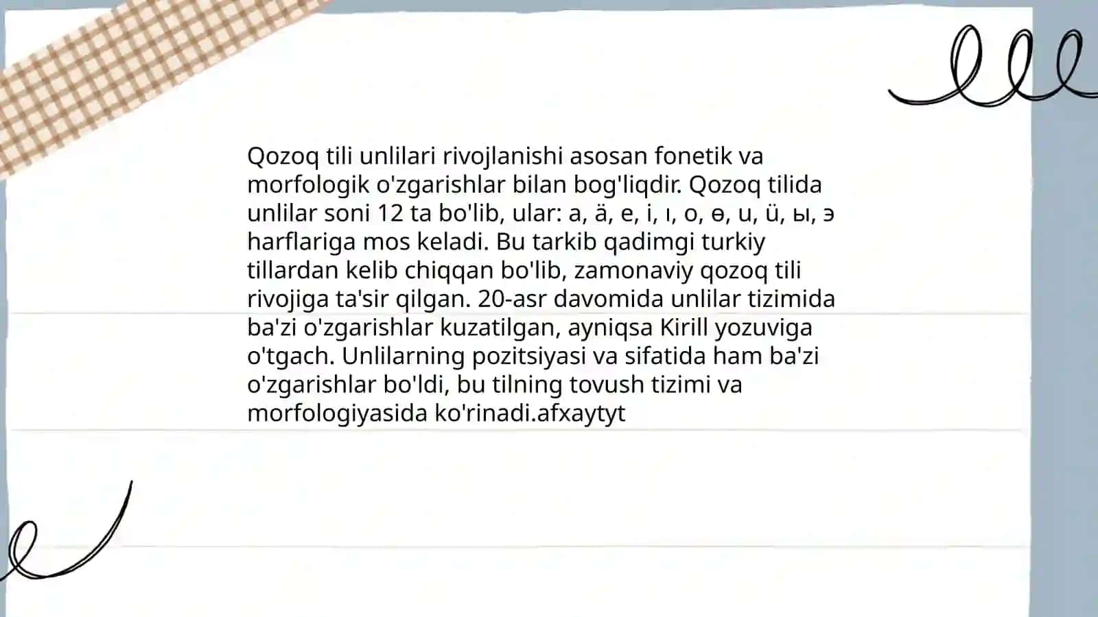 O'zbek tili unlilari tarixiy taraqqiyoti 4