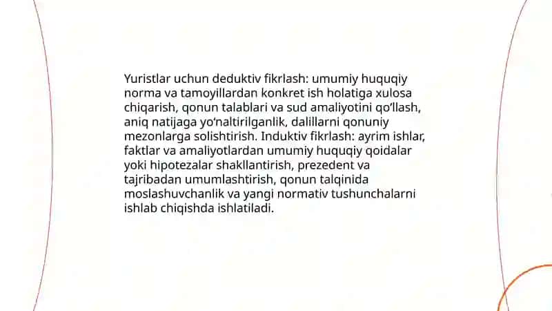 Mantiqiy to'g'ri fikirlash va huquqiy asoslarining yurist faolyatida roli 4