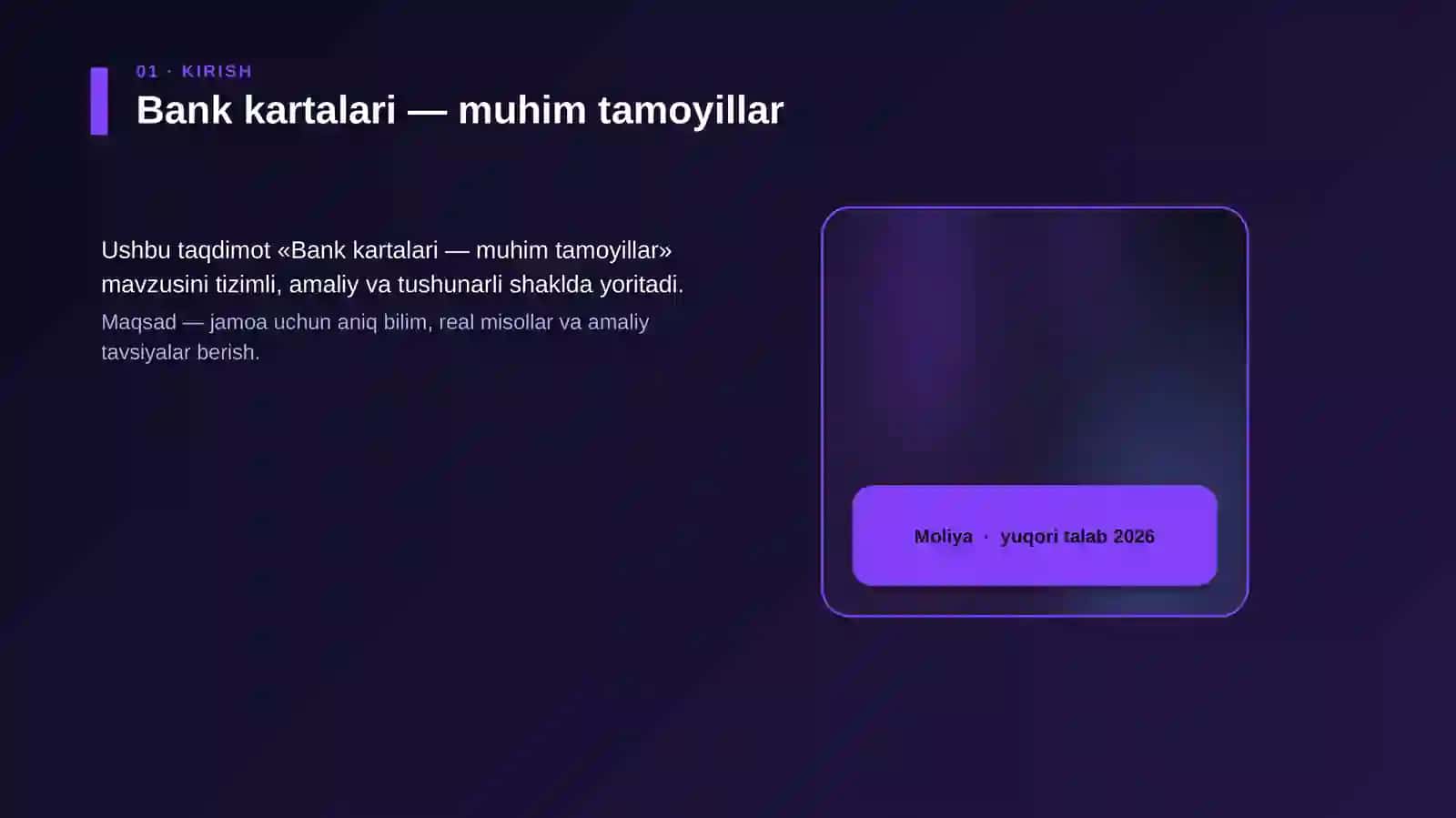 Bank kartalari — muhim tamoyillar 4