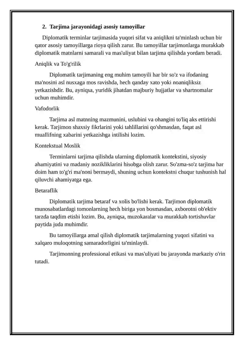 Diplomatik terminlar tarjimasi 4