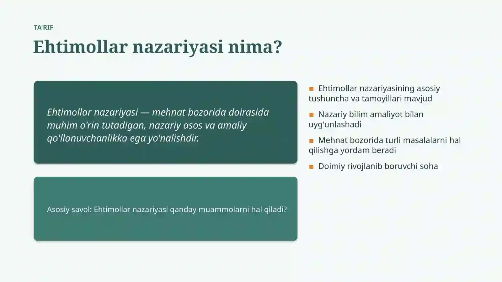 Ehtimollar nazariyasi 4