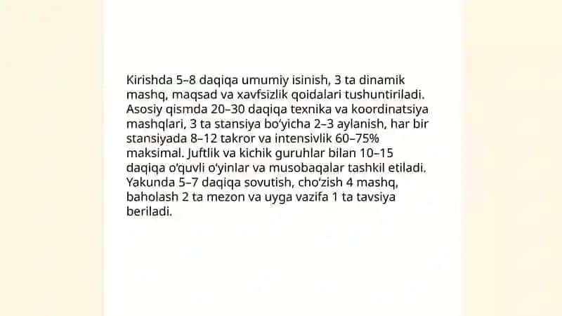 Kichik guruhlarda jismoniy tarbiya mashg‘ulotlarini o‘tkazish metodikasi. 4