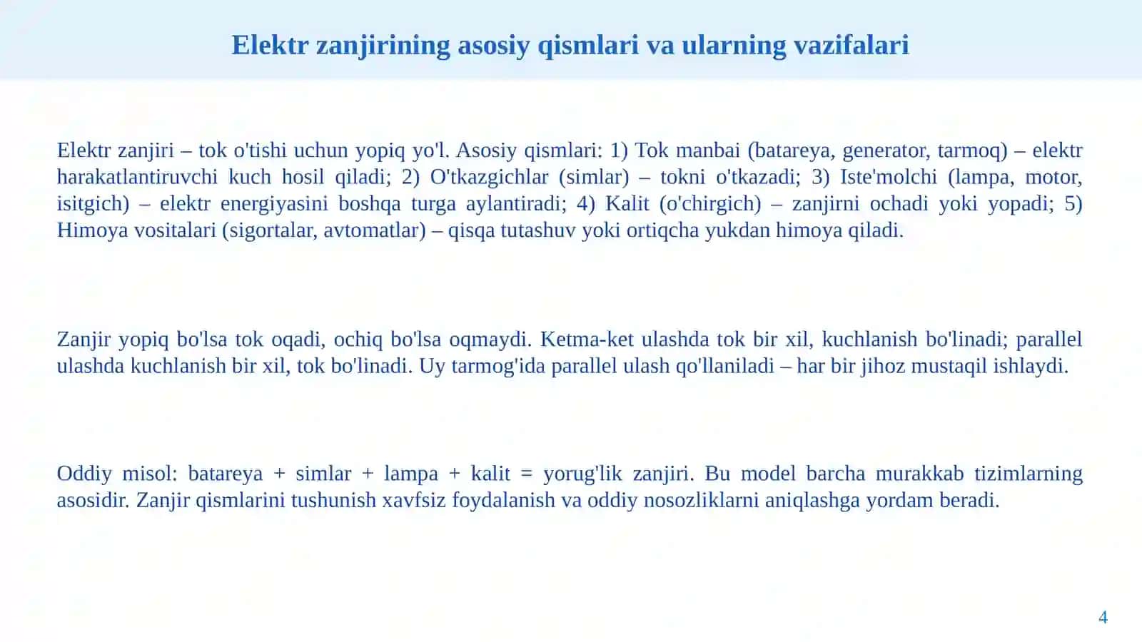 Elektr energiyasi va maishiy elektr jihozlaridan xavfsiz foydalanish 4