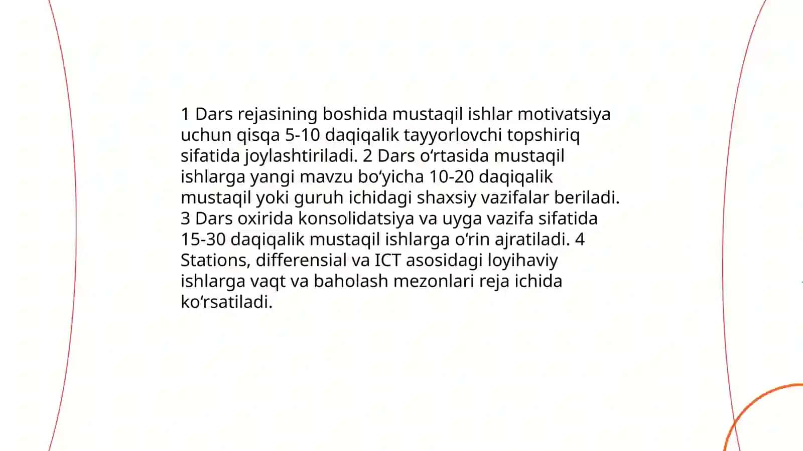O‘quvchilarning mustaqil ishlarini tashkil etish 4