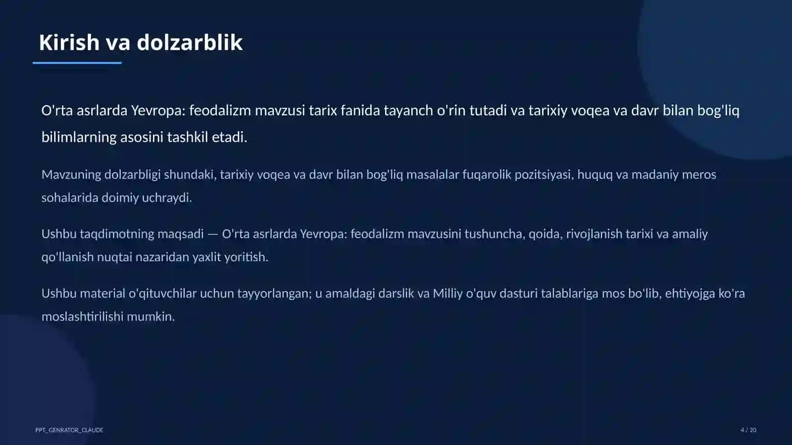 O'rta asrlarda Yevropa: feodalizm (7-sinf) 4
