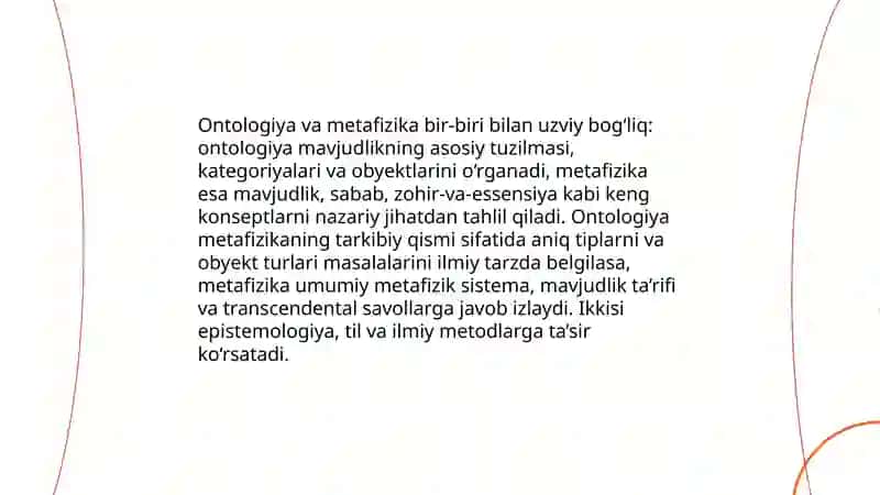 Ontologiya Borliq Falsafasi 4