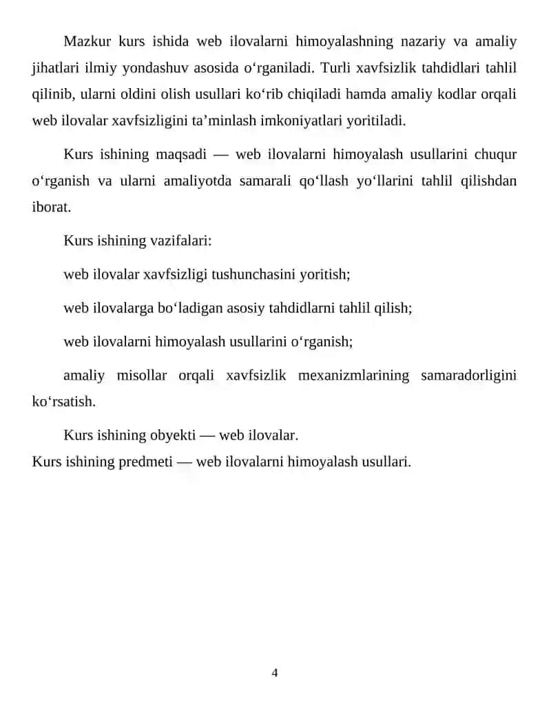Web ilovalarni himoyalash usullari 4