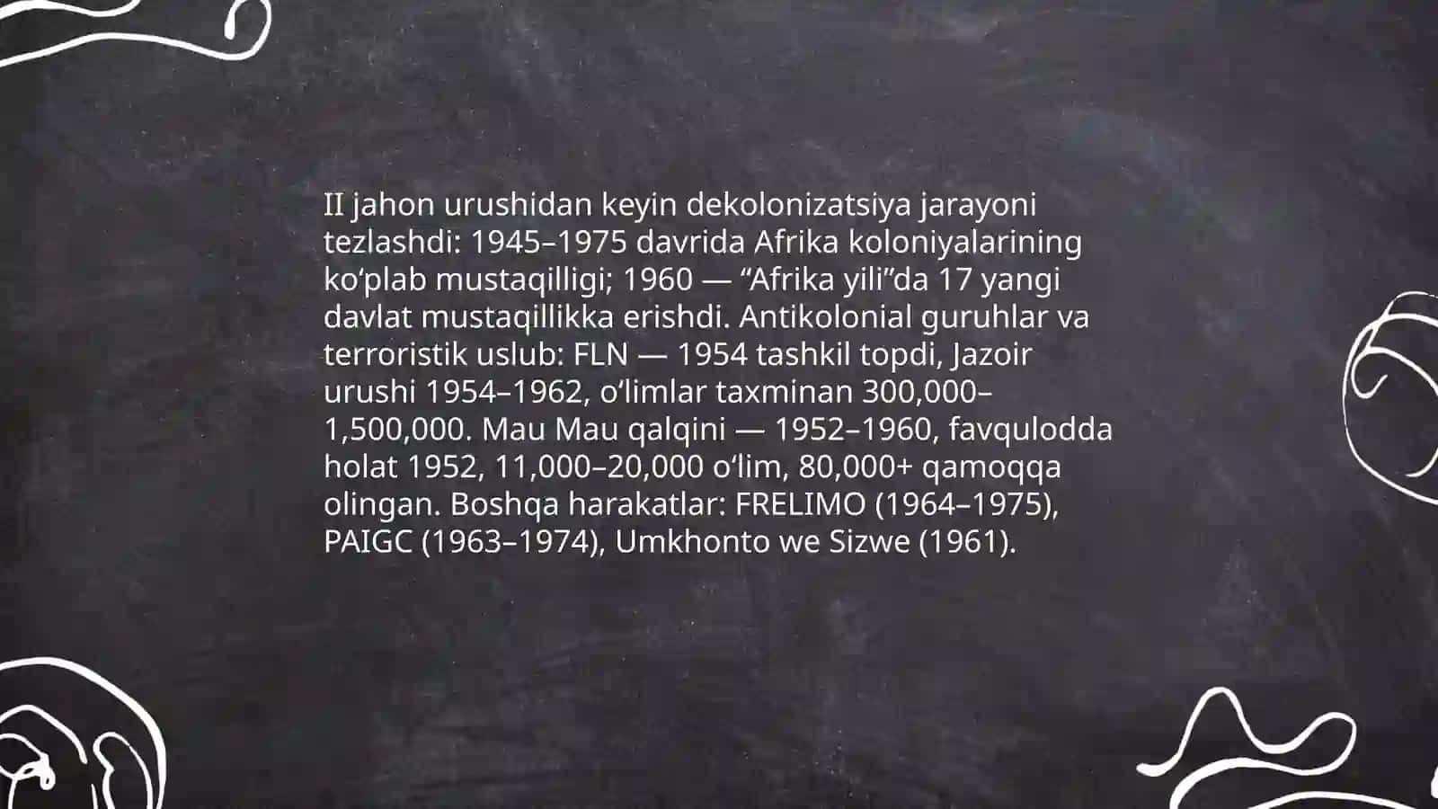 XX asrning II-yarmida Osiya Afrika va Americadagi terrorchi tashkilotlarning kuchayishi 4