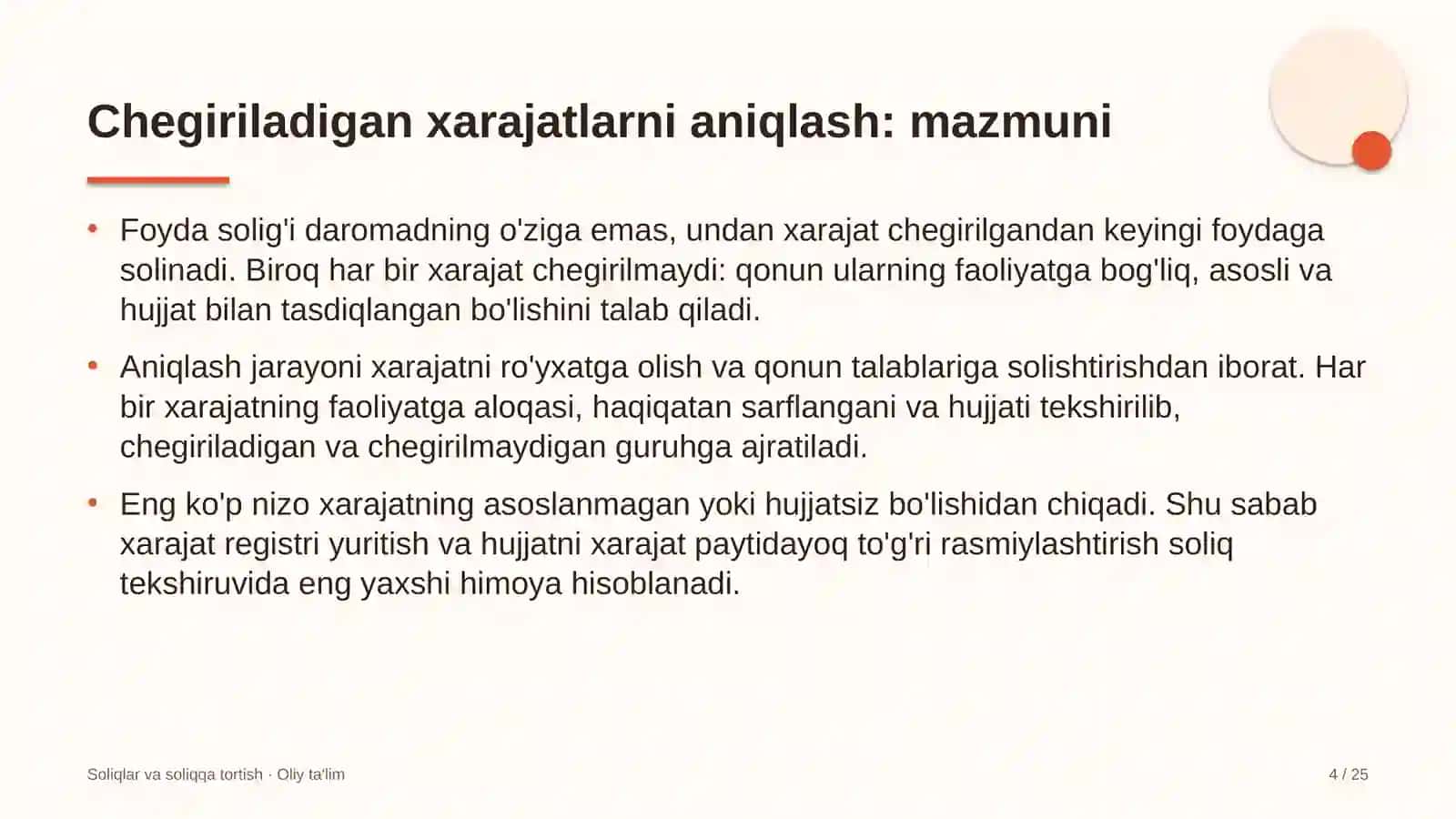Ko'p tarmoqli shifoxonalarda chegiriladigan xarajatlarni aniqlash 4