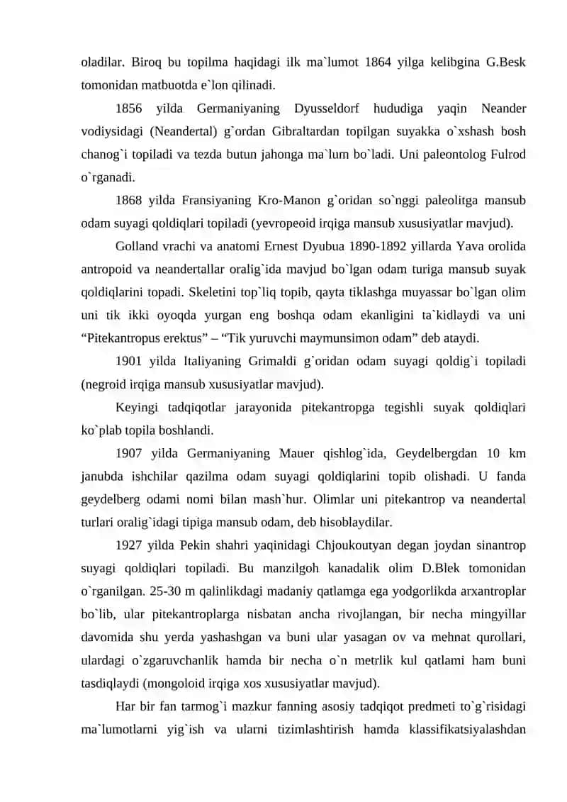 Antropologiya va etnologiya fanining tadqiqot obyektlari 4