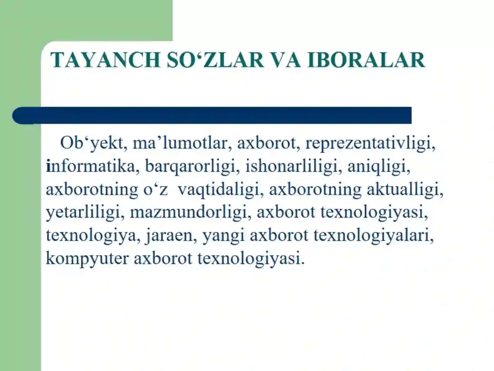 Ma’ruza: Qurilishda axborot texnologiyalari fanining maqsadi va vazifalari 4