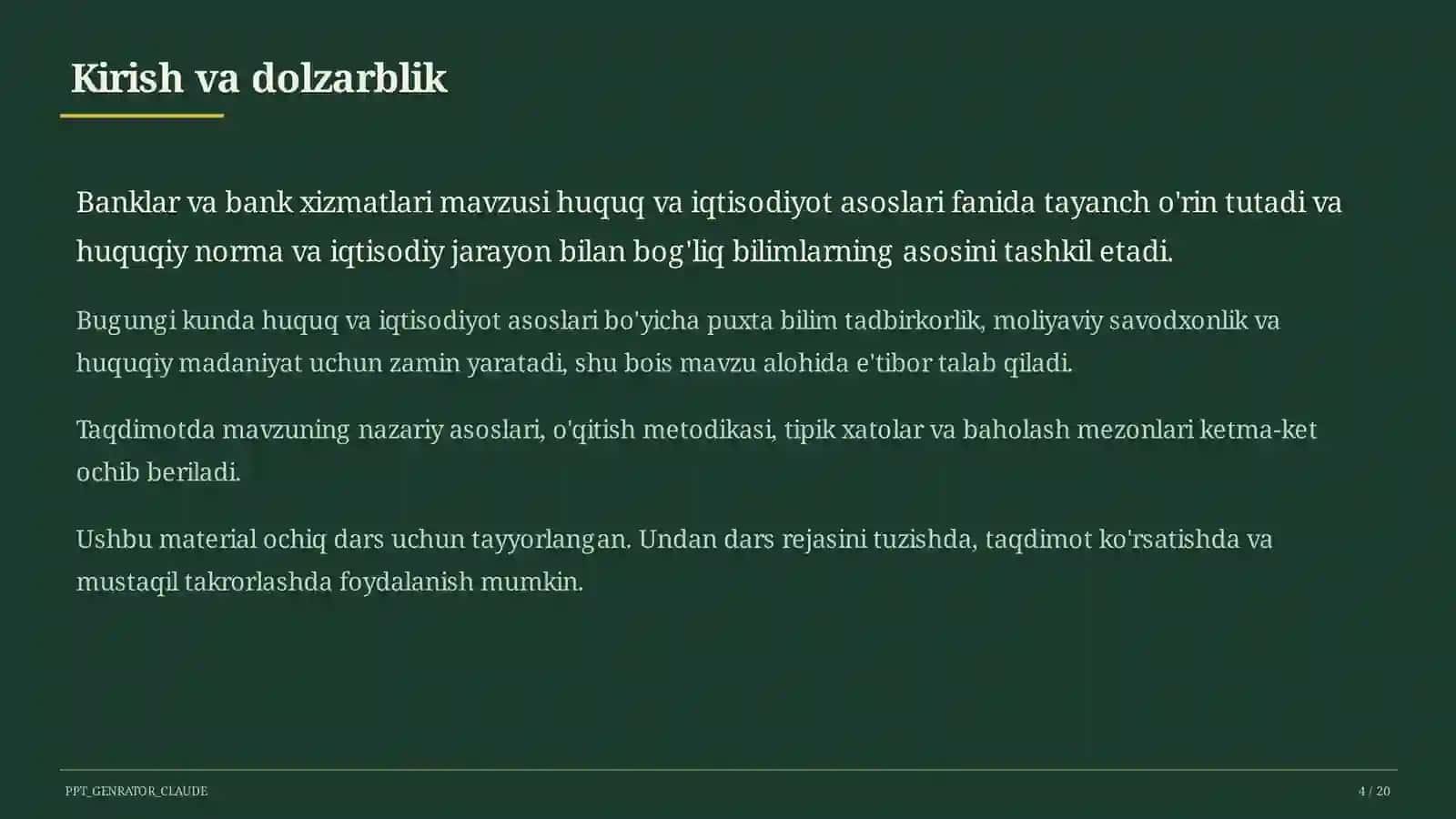 Banklar va bank xizmatlari (10-sinf) 4