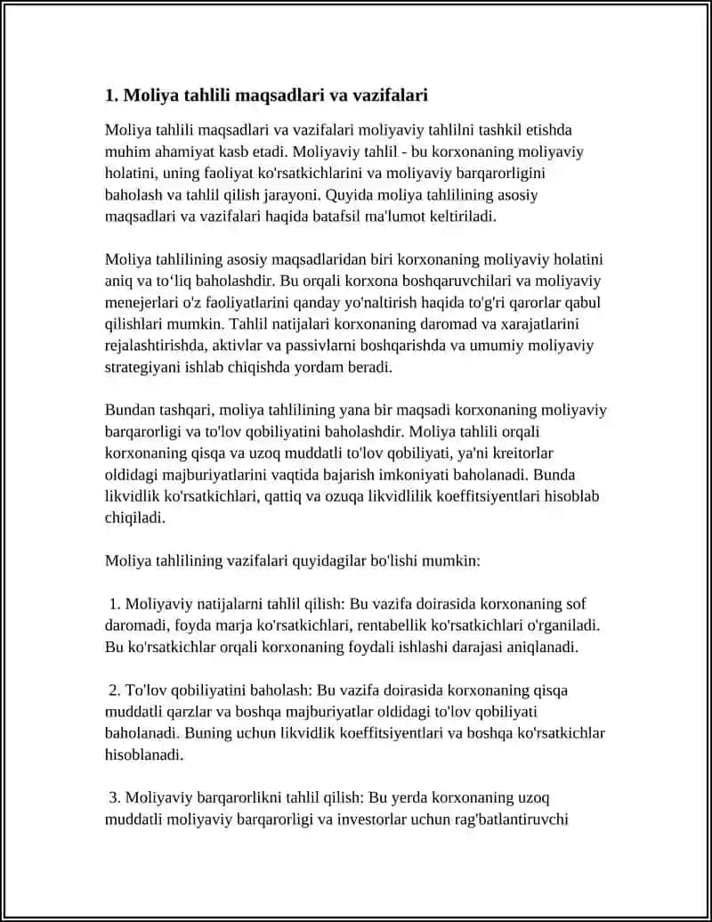 Moliyaviy Tahlil 4