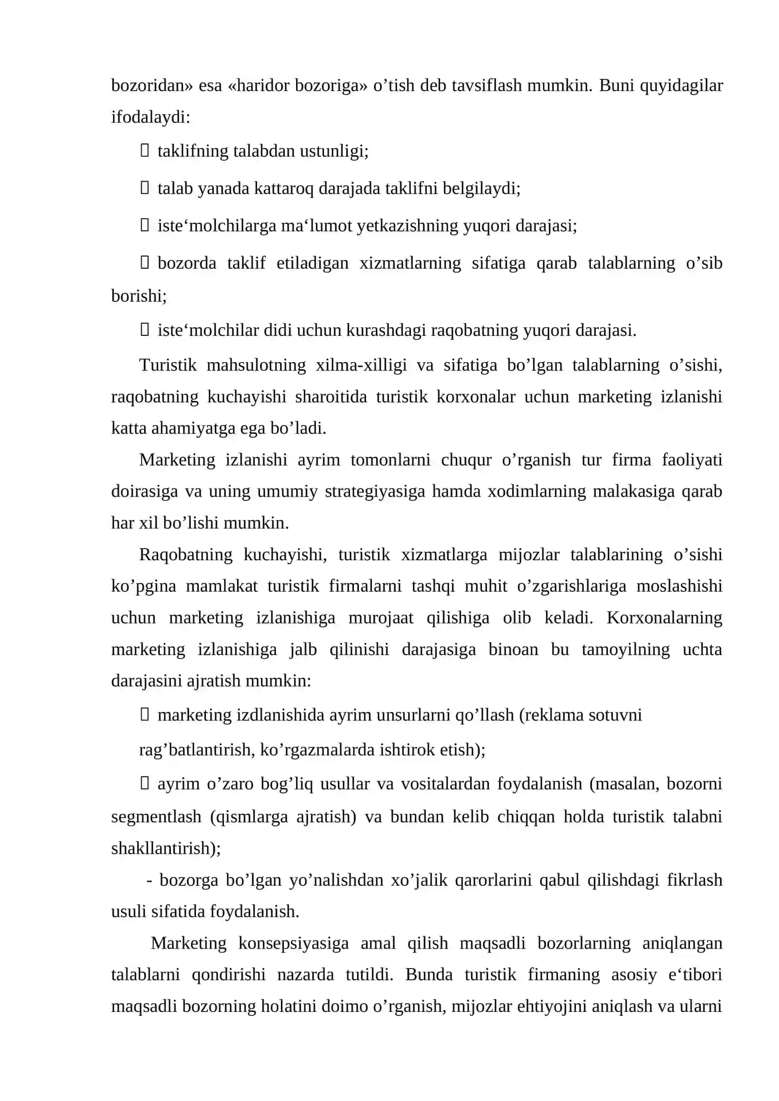 Turizm marketingining rivojlanish tendensiyalari 4