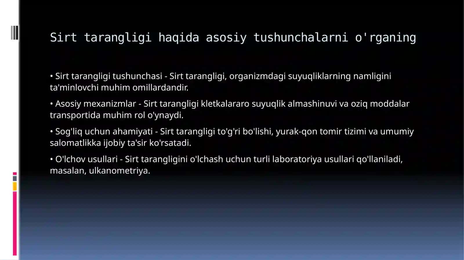 Sirt tarangligi 4