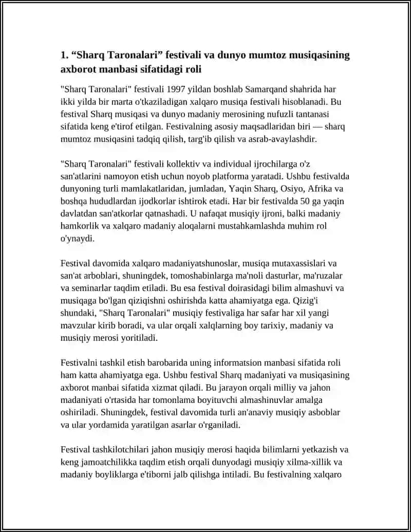 "SHARQ TARONALARI" XALQARO MUSIQA FESTIVALI 4