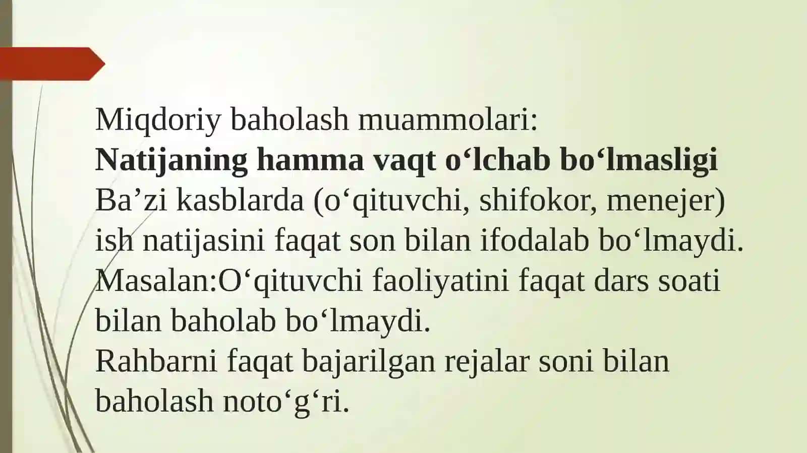INSON RESURSLARINI BOSHQARISH JARAYONIDA ISH FAOLIYATINING SIFATI VA MIQDORINI BAHOLASH MUAMMOLARI 4