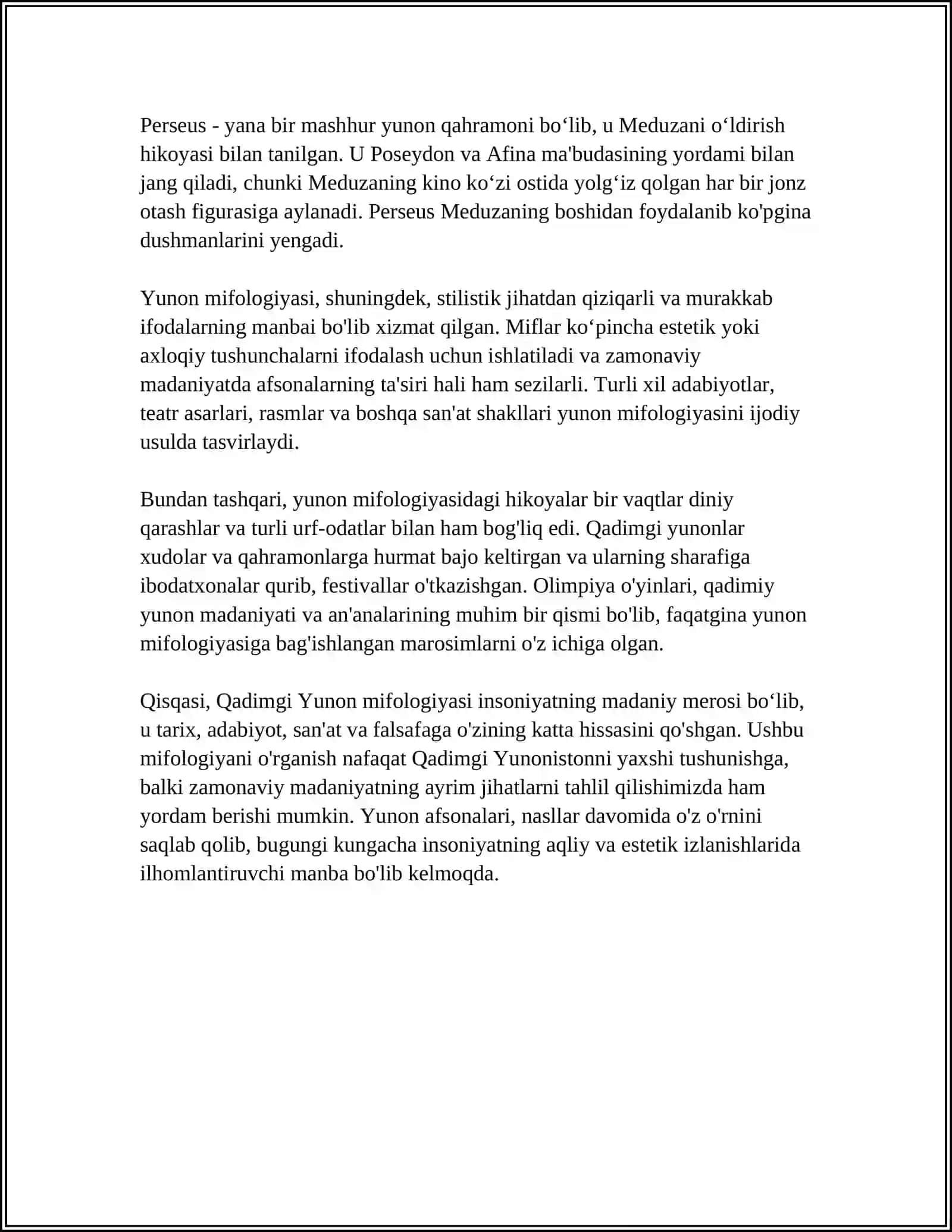 DUNYO XALQLARI MIFLARI HAQIDA MALUMOT VA SHU MALUMOT ASOSIDA KRASVORD TAYORLASH 4