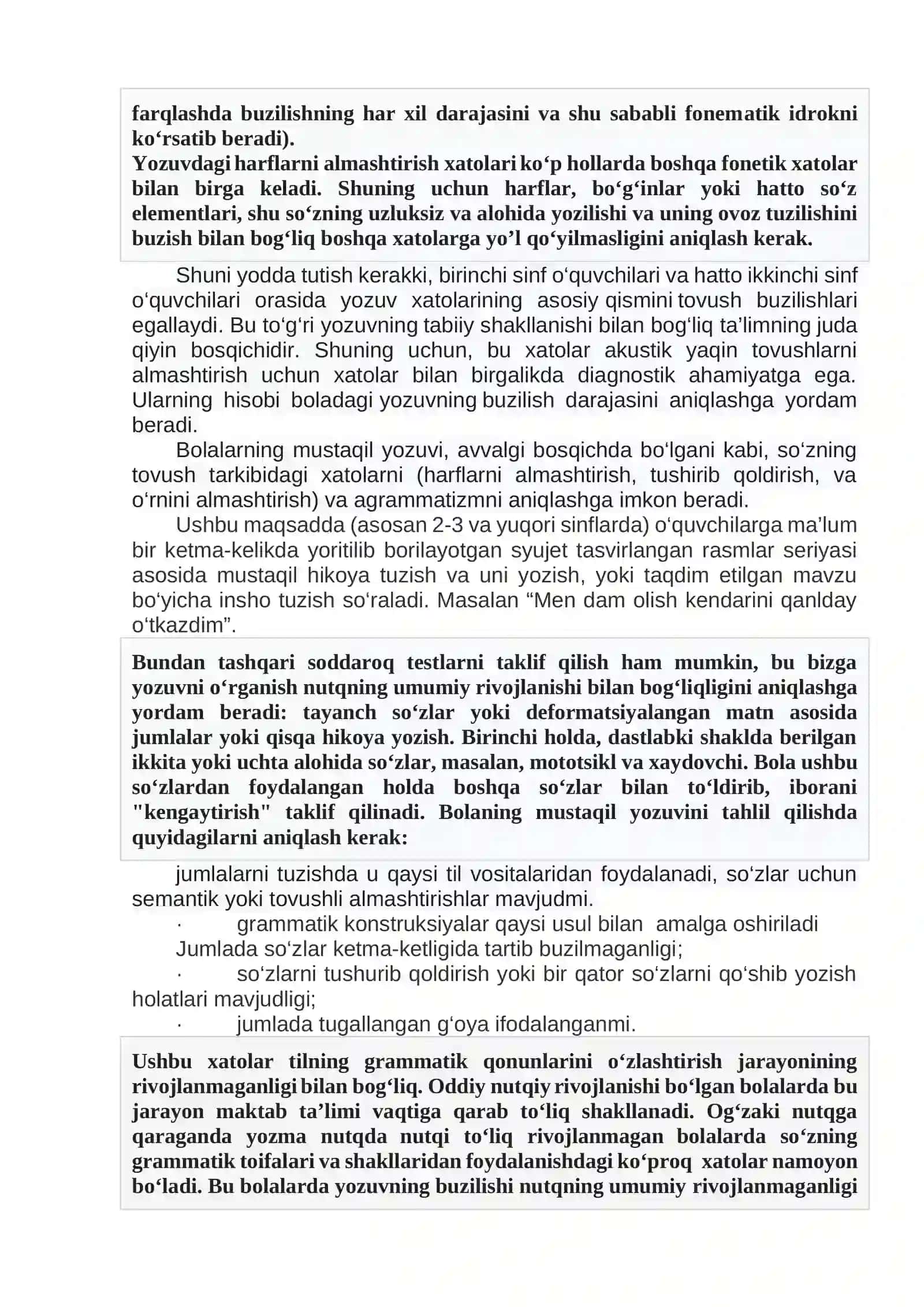 Yozma nutq holatini tekshirish 4